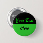 Twee toon - groene onderste helft ronde button 5,7 cm (Voorkant /achterkant)