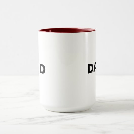 Twee toon minimalistische aangepaste naam of Logo Mok (Midden)