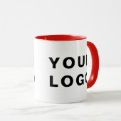 Twee toon minimalistische aangepaste tekst of Logo Mok (Voorkant rechts)