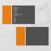 Twee toon (Oranje en grijs) Visitekaartje (Voorkant / Achterkant)