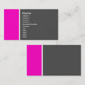 Twee toon (roze en grijs) visitekaartje (Voorkant / Achterkant)