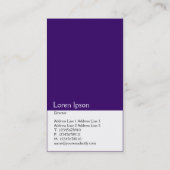 Twee toon verticaal (330066) visitekaartje (Achterkant)