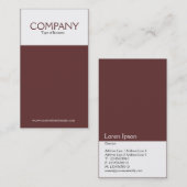 Twee toon verticaal (663333) visitekaartje (Voorkant / Achterkant)