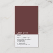 Twee toon verticaal (663333) visitekaartje (Achterkant)