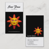 Twee toon-verticaal (zonkant) visitekaartje (Voorkant / Achterkant)