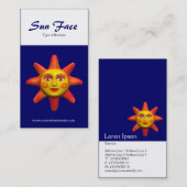 Twee toon-verticaal (zonkant) visitekaartje (Voorkant / Achterkant)