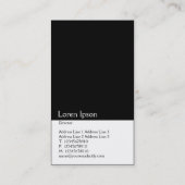 Twee toon-verticaal (zwart-wit) visitekaartje (Achterkant)