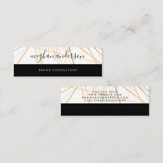 Twee toonaangevende Abstracte regels voor kleurenb Mini Visitekaartje (Voorkant / Achterkant)