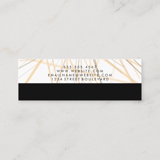 Twee toonaangevende Abstracte regels voor kleurenb Mini Visitekaartje (Achterkant)