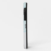 twee toonaangevende  blauwe bloem vouw Case-Mate iPhone case (Achterkant/links)