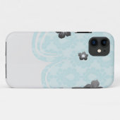 twee toonaangevende  blauwe bloem vouw Case-Mate iPhone case (Achterkant (horizontaal))