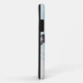 twee toonaangevende  blauwe bloem vouw Case-Mate iPhone case (Achterkant/rechts)