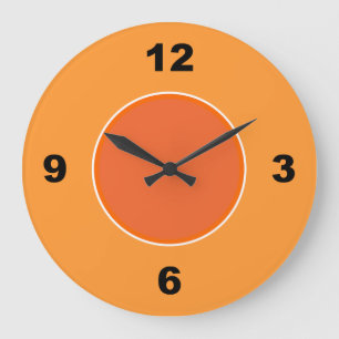 Twee toonaangevende Oranje grote zwarte-nummerklok Grote Klok