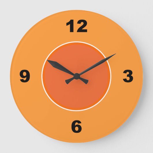 Twee toonaangevende Oranje grote zwarte-nummerklok Grote Klok (Voorkant)