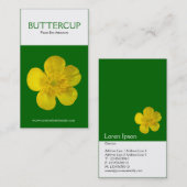 Twee toonaangevende verticale buttercup visitekaartje (Voorkant / Achterkant)