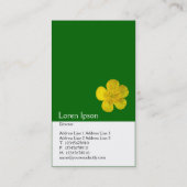 Twee toonaangevende verticale buttercup visitekaartje (Achterkant)