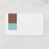 Twee toondecor - bruin en lt blauw groen visitekaartje (Achterkant)