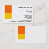 Twee toondecor - Oranje en ambergeel Visitekaartje (Voorkant / Achterkant)