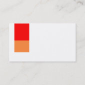 Twee toondecor - Rood en Oranje op wit Visitekaartje (Achterkant)