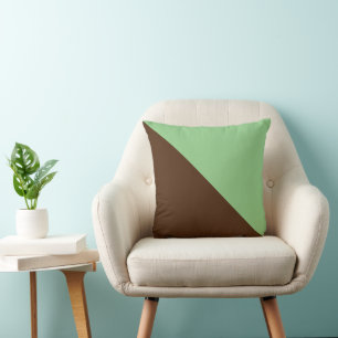 Twee toondiagonaal en rijke bruin kussen