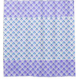 Twee toondriehoek blauw douchegordijn