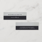 Twee toonennen kunstleder mini visitekaartje (Voorkant / Achterkant)