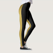 Twee toongoud en zwart leggings (Rechts)