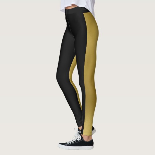 Twee toongoud en zwart leggings (Links)