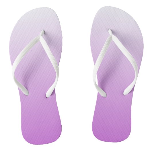 Twee-toongradiënt ombre lila paars teenslippers (Voetbed)