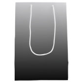 Twee-toongradiëntombre zwarte tinten van grijs medium cadeauzakje (Achterkant)