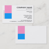 Twee toonkleuren - Roze en blauw Visitekaartje (Voorkant / Achterkant)