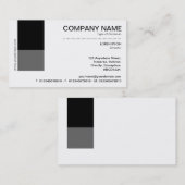 Twee toonkleuren - zwart en grijs visitekaartje (Voorkant / Achterkant)
