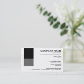 Twee toonkleuren - zwart en grijs visitekaartje (Staand voorkant)