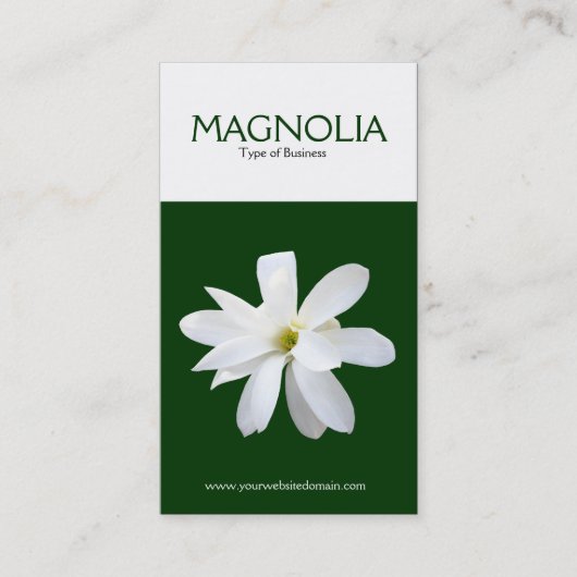 Twee toonoptische Magnolia Visitekaartje (Voorkant)
