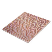 Twee toonroze decoderende keramiek tegeltje (Zijkant)