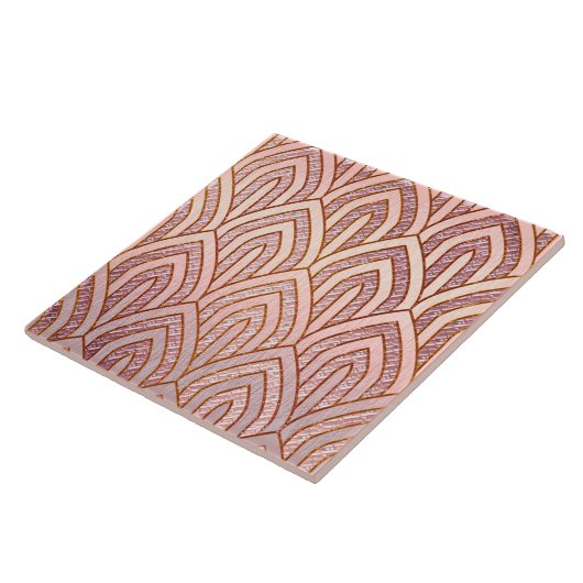 Twee toonroze decoderende keramiek tegeltje (Zijkant)