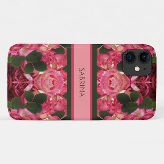 Twee toonroze rozen Abstracte olie afdrukken Case-Mate iPhone Case (Achterkant (horizontaal))