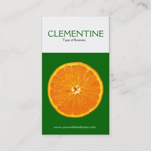 Twee toonverticaal, Clemetine Visitekaartje (Voorkant)