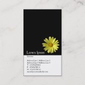 Twee toonverticaal - gele Daisy - zwart Visitekaartje (Achterkant)