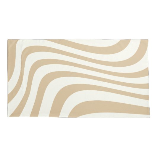 Twee toonzebrapatronen grijs en beige modern kussensloop (Achterkant)