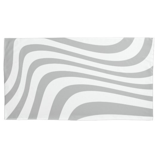 Twee toonzebrapatronen grijs en beige modern kussensloop (Voorkant)