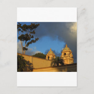 Twee torens in het Balboa Park Briefkaart
