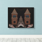 Twee torens van Rofey Canvas Afdruk (Insitu (Houten vloer))