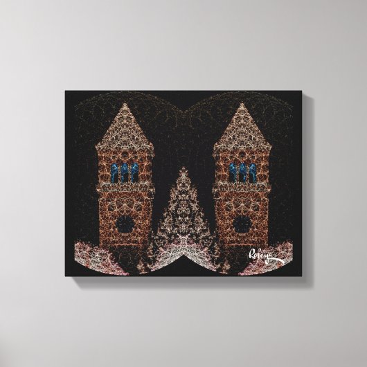 Twee torens van Rofey Canvas Afdruk (Voorkant)