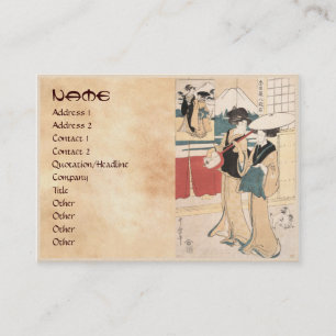 Twee Tori-oi, of Itinerant Women Musicians Japan Visitekaartje