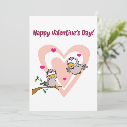 Twee Tortelduifjes Kaart (Staand voorkant)