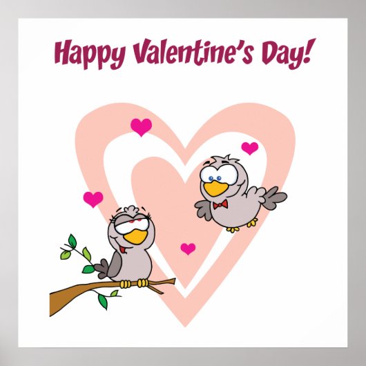 Twee Tortelduifjes Poster (Voorkant)