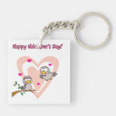 Twee Tortelduifjes Sleutelhanger (Achterkant)