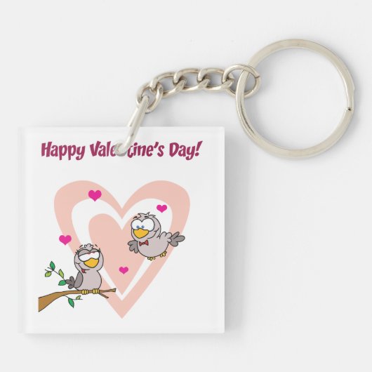 Twee Tortelduifjes Sleutelhanger (Achterkant)