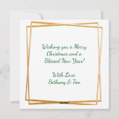 Twee tortelduiven | 12 dagen Kerst Feestdagenkaart (Achterkant)